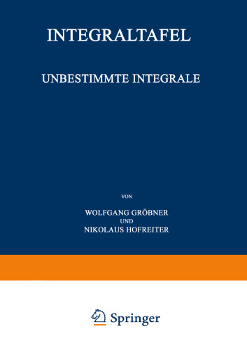 Unbestimmte Integrale