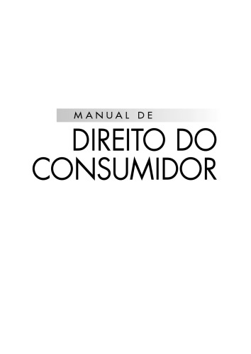 Manual De Direito Do Consumidor