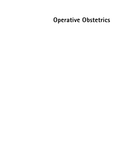 Operative Obstetrics, Third Edition