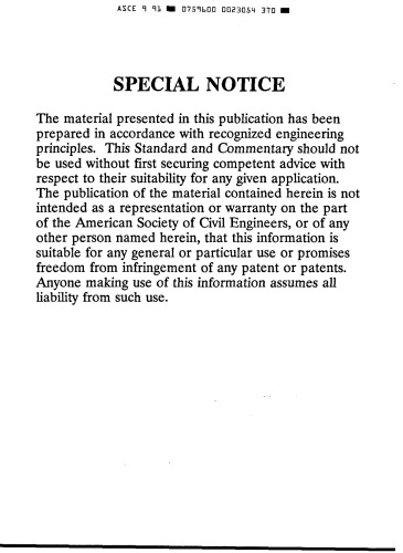 ANSI/ASCE 3-91, 9-91: Standard for the Structural Design of Composite Slabs (3-91) and Standard Practice for Construction and Inspection of Composite Slabs (9-91)