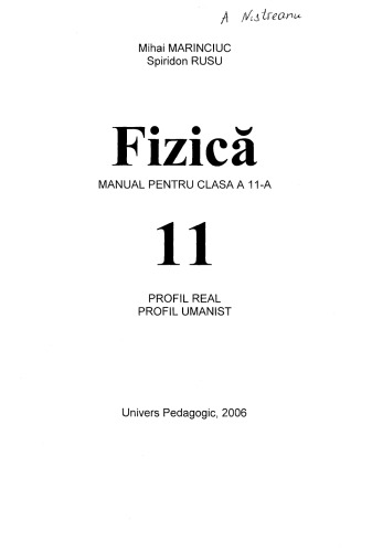 Fizica Manual Pentru Clasa 11-A