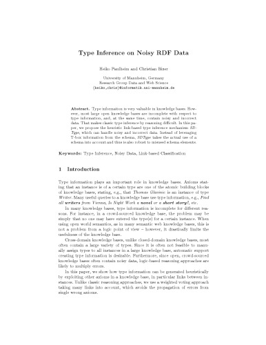 Type Inference on Noisy RDF Data