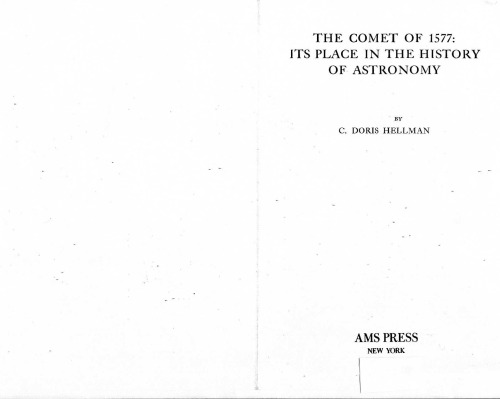 The Comet of 1577: its place in the history of astronomy