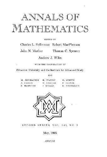 Modular elliptic curves and Fermat's last theorem, with Taylor-Wiles paper appended