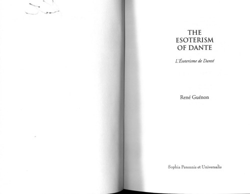 The Esoterism of Dante