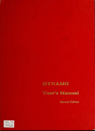 DYNAMO user's manual