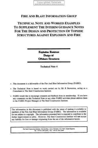 Explosion Resistant Design of Offshore Structures