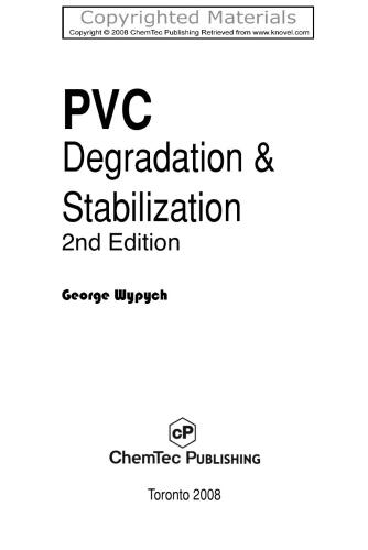 PVC Degradation & Stabilization