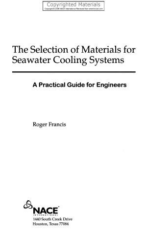 Selection of Materials for Seawater Cooling Systems - A Practical Guide for Engineers