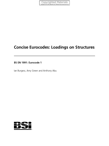 Concise Eurocodes: Loadings on Structures