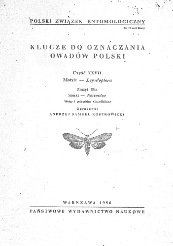 Część XXVII - Lepidoptera (zaplanowano 66 zeszytów) 53a