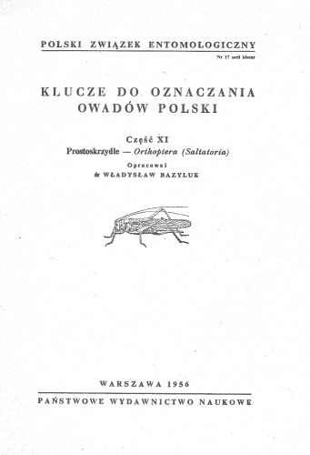 Część XI - Orthoptera