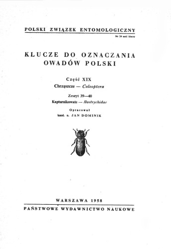 Część XIX - Coleoptera (zaplanowano 100 zeszytów) 39 40