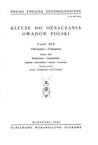 Część XIX - Coleoptera (zaplanowano 100 zeszytów) 24c