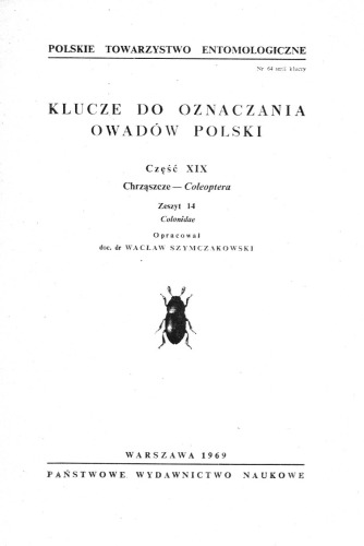 Część XIX - Coleoptera (zaplanowano 100 zeszytów) 14