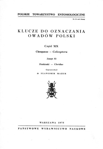 Część XIX - Coleoptera (zaplanowano 100 zeszytów) 53