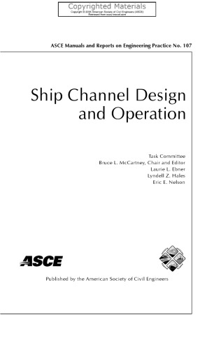 Ship Channel Design and Operation