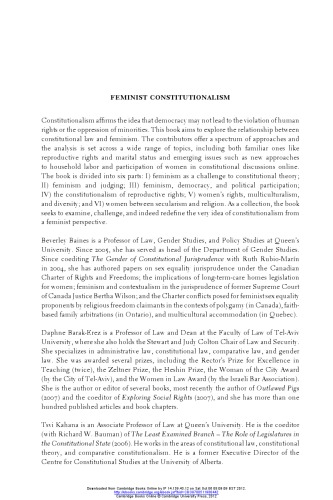 Feminist Constitutionalism: global perspectives