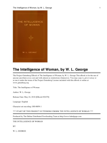 The Intelligence of Woman