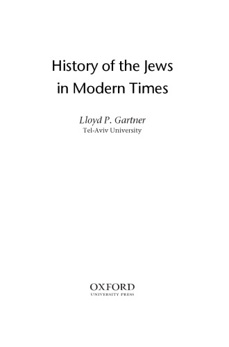 History of the Jews in modern times