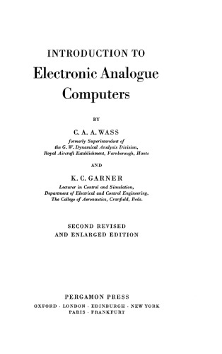 Introduction to Electronic Analogue Computers