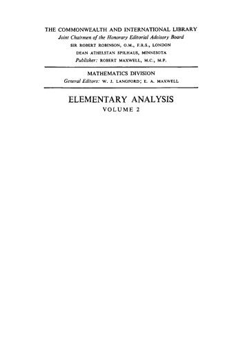 Elementary Analysis. Volume 2