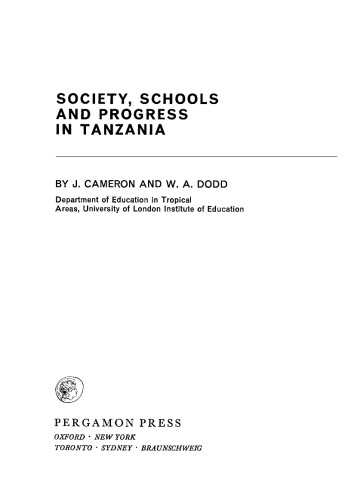 Society, Schools and Progress in Tanzania