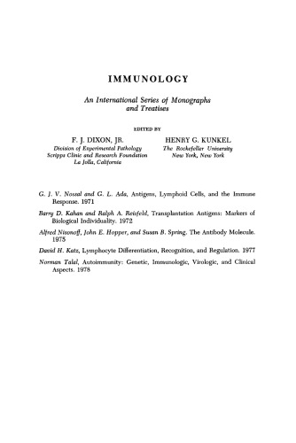 Lymphocyte Differentiation, Recognition, and Regulation