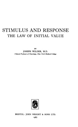 Stimulus and Response: the Law of Initial Value