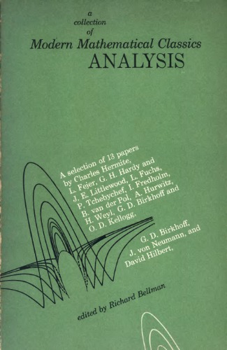 a collection of modern mathematical classics analysis