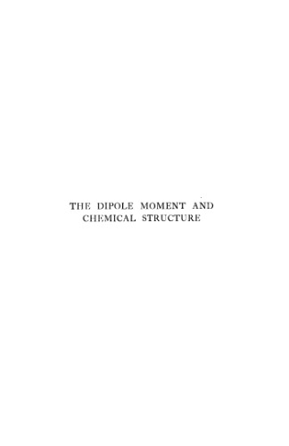 The Dipole Moment and Chemical Structure