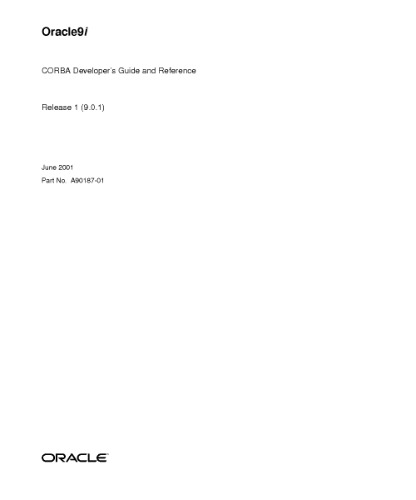 Oracle9i CORBA Developer's Guide and Reference (Part No. A90187-01) (Release 9.0.1)