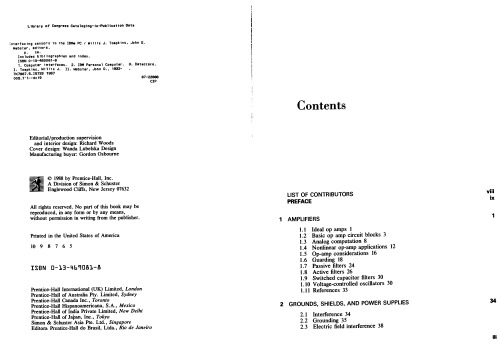 Interfacing Sensors to the IBM PC