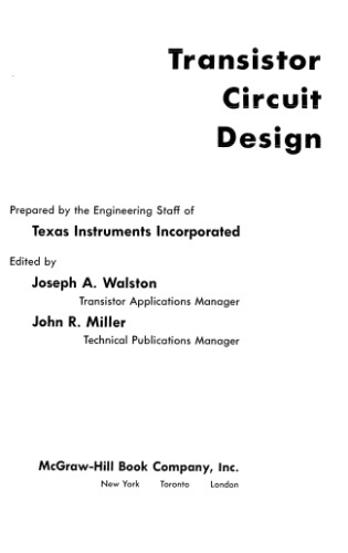 Transistor Circuit Design