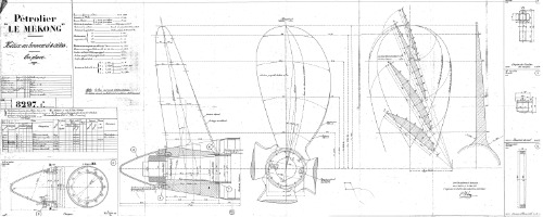 Les dessins de navires de la marine française - LE MEKONG 1928