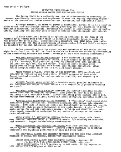 Precision Apparatus Co Model EV-10-S Vacuum-Tube Multirange Tester (VTVM)