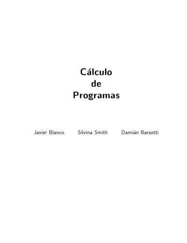 Calculo de Programas