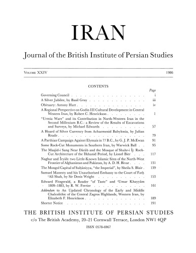 Iran. Journal of the British Institute of Persian Studies