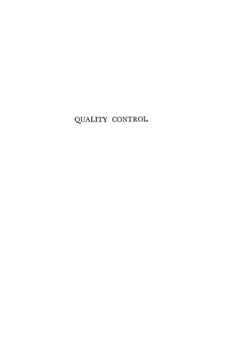 Quality Control by Statistical Methods