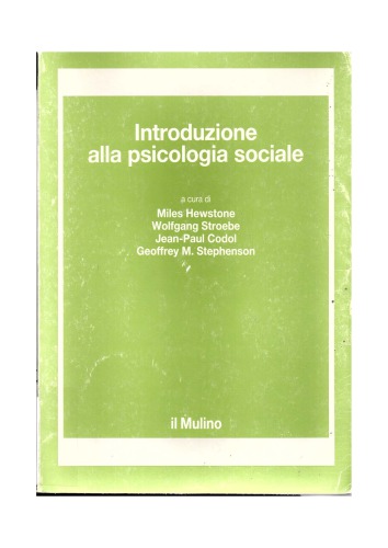 Introduzione alla psicologia sociale