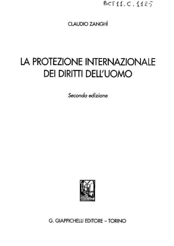 La protezione internazionale dei diritti dell'uomo