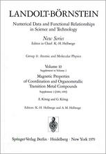 Magnetic Properties of Coordination and Organometallic Transition Metal Compounds