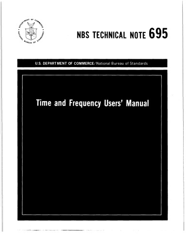 Time and Frequency Users' Manual