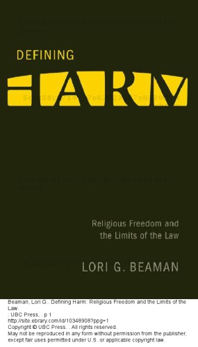 Defining Harm: Religious Freedom and the Limits of the Law