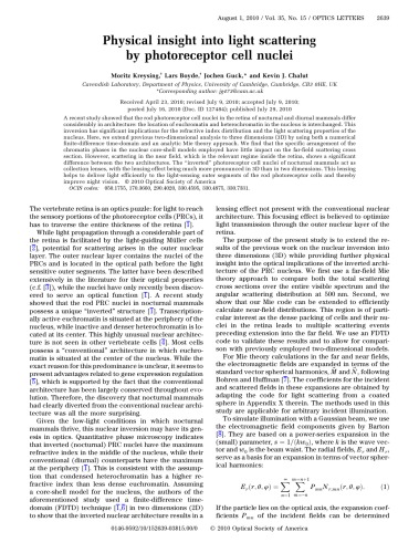 Physical insight into light scattering by photoreceptor cell nuclei