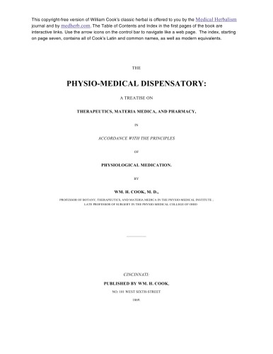 The physio-medical dispensatory : a treatise on therapeutics, materia medica, and pharmacy ...