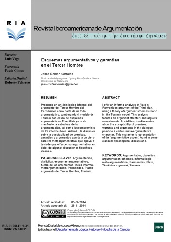 Esquemas argumentativos y garantías en el Tercer Hombre