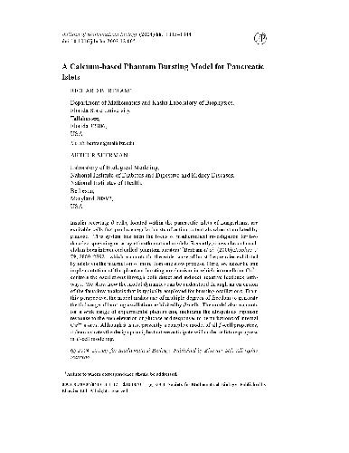 A calcium-based phantom bursting model for pancreatic islets