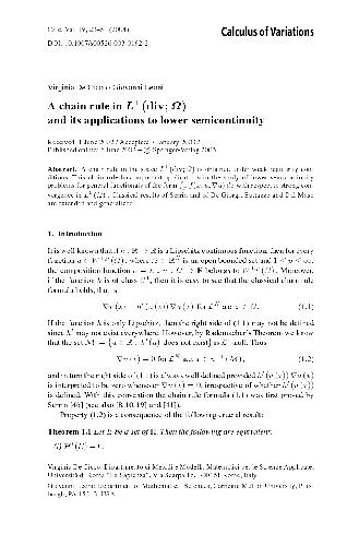 A chain rule in L1 (div;Q) and its applications to lower semicontinuity