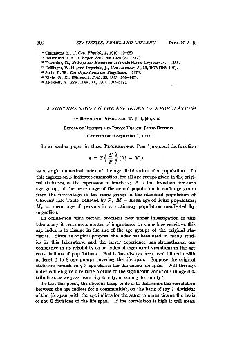 A Further Note on the Age Index of a Population